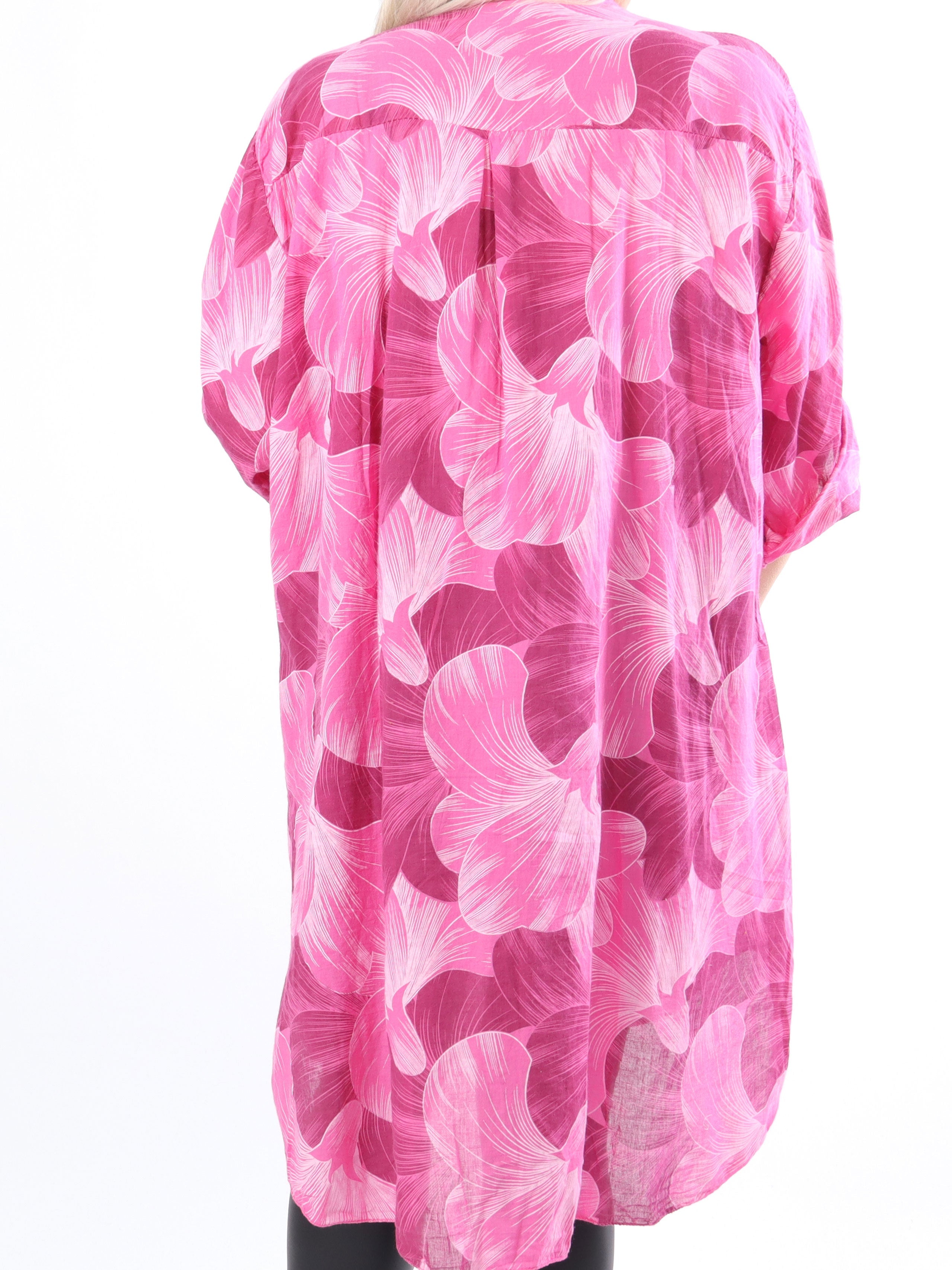 Silvana - Plus size skjorta i lätt mönstrat tyg